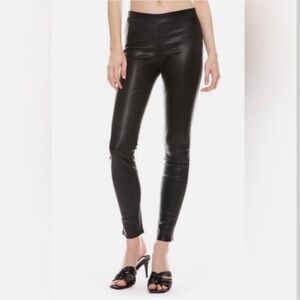 J Brand Edita Black Leather Leggings Size S
